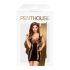 Penthouse Juicy Poison - mini dress with holes and straps (black)