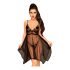 Penthouse Naughty Doll - Lace Dress and Thong (Black)  - M/L