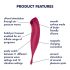 Satisfyer Twirling Pro - Smart 2in1 Clitoral Vibrator (Red) 