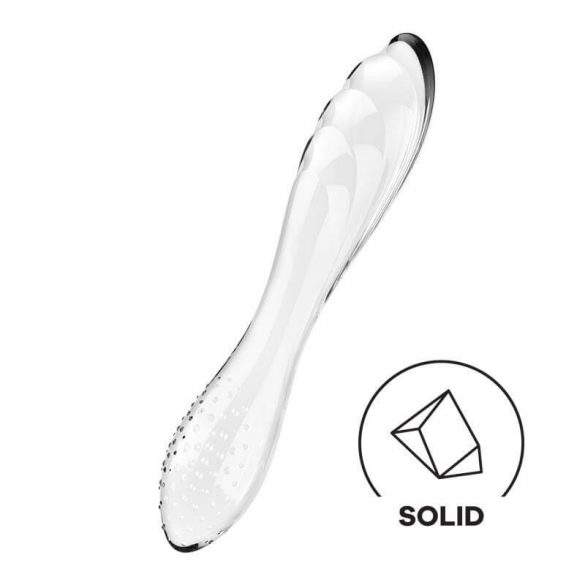 Satisfyer Dazzling Crystal - Double-Ended Glass Dildo (Clear) 