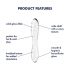 Satisfyer Dazzling Crystal - Double-Ended Glass Dildo (Clear) 