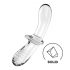 Satisfyer Double Crystal - Clear Glass Dildo with Two Ends 