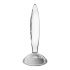 Satisfyer Sparkling Crystal - Ribbed Glass Dildo (Transparent) 