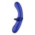 Satisfyer Double Crystal - Dual-Ended Glass Dildo (Blue) 