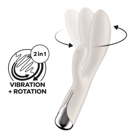 Satisfyer Spinning Rabbit 1 - Rotating Clitoral Vibrator (Beige) 