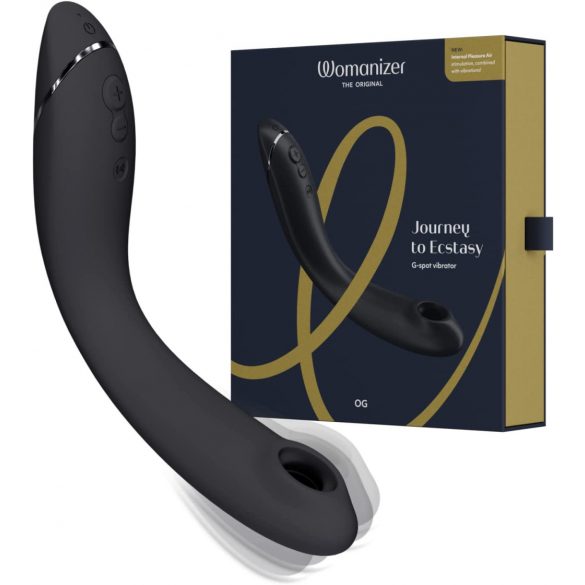 Womanizer OG - Rechargeable Airwave 2-in-1 Vibrator (Black) 