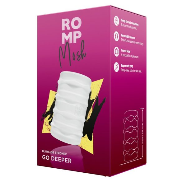 ROMP Mosh - Flexible Travel Masturbator (Transparent) 