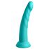 Dillio Slim Seven - Suction Cup Stimulating Dildo (20cm) - Turquoise 