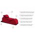 Liberator Esse Lounger - Adjustable Sex Sofa - 3 Piece (Burgundy) 