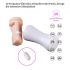 Lonely Happy - Battery Operated Moaning Vibrating Fake Vagina (White-Natural) 