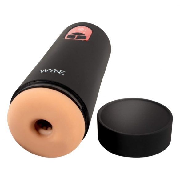 WYNE 07 - Rechargeable Vibrating Suction Masturbator (Black) 