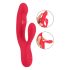 Smile Thumping Rabbit - rechargeable 3 motor vibrator (red) 