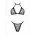 Obsessive Xenita - sheer pattern bra set (grey)