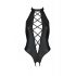 Passion Nancy - Open Cross-Strap Bodysuit (Black) 