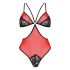 Passion Peonia - body with side cut (red-black)