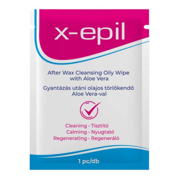 X-Epil - Waxing Aftercare Oil Wipe (1pc) - Aloe Vera 