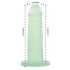 Addiction Cocktails - Silicone Dildo with Base (Green) 