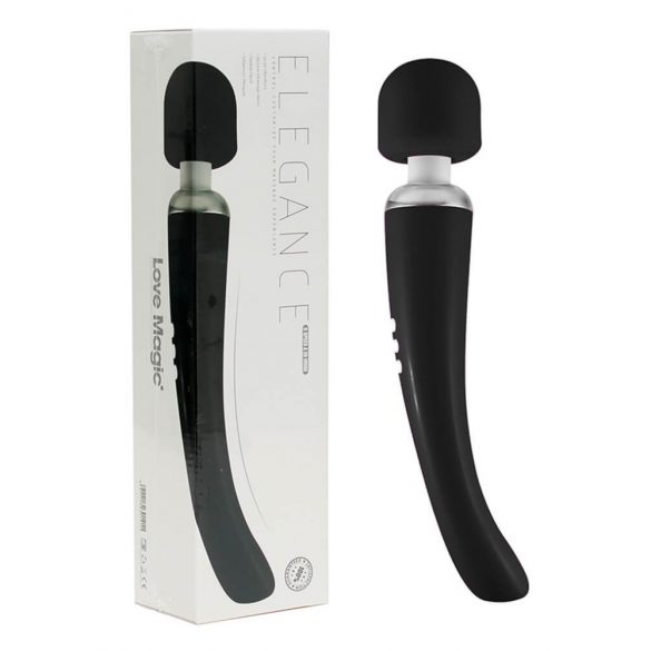 Elegant Love Magic Wand - Rechargeable Massager Vibrator (Black) 