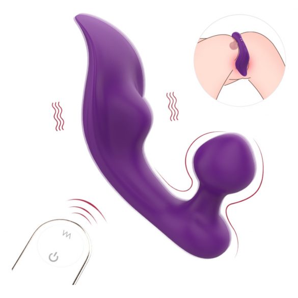 Sex HD Chomper - Rechargeable, Waterproof Clitoral and Anal Vibrator (Purple) 