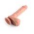 Dual Density - Suction Cup Realistic Dildo with Balls - 20cm (Natural) 