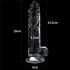 Lovetoy Flawless Clear - Suction Cup Dildo with Balls - 19cm (Transparent) 