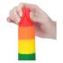 Lovetoy Prider - lifelike testicle dildo - 20cm (rainbow)