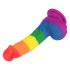 Lovetoy Prider - Realistic Liquid Silicone Dildo - 19cm (Rainbow) 