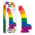 Lovetoy Prider - Realistic Liquid Silicone Dildo - 19cm (Rainbow) 