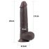 Lovetoy Sliding-Skin Dual-Layer Suction Cup Dildo - 9 Inches (Brown) 