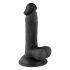 Mr. Rude - Suction Cup Realistic Dildo - 17cm (Black) 