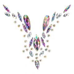Le Désir Deep V - sparkling cleavage sticker (rainbow)