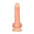 RealRock Dong 7 - Realistic Dildo with Testicles (17cm) - Natural 