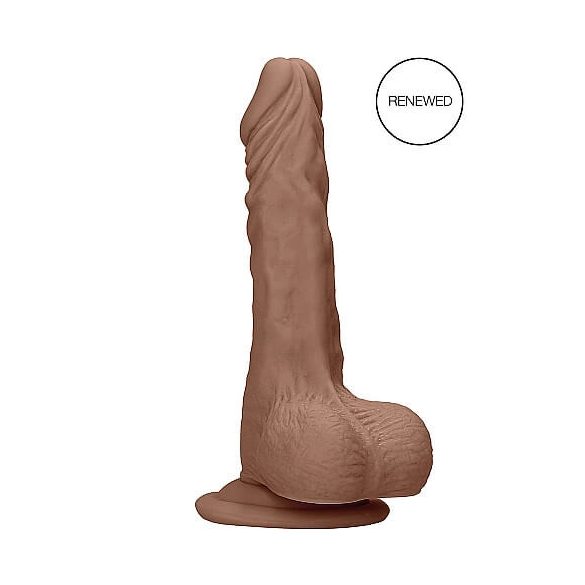 RealRock 9" Dildo with Balls - Dark Natural 