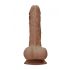 RealRock 9" Dildo with Balls - Dark Natural 