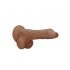 RealRock 9" Dildo with Balls - Dark Natural 