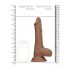 RealRock 9" Dildo with Balls - Dark Natural 