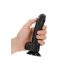 RealRock Suction Cup Realistic Dildo with Balls - 6.1in (Black) 