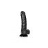 RealRock Suction Cup Realistic Dildo with Balls - 6.1in (Black) 