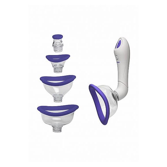 Doc Johnson Intimate - Vibrating Suction Pump Set - Purple (4-piece) 