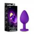 Temptasia M - Gold-Stone Heart Anal Dildo (Purple) - Medium 