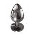 Evolved Black Gem - Metal Anal Dildo Set (Black-Silver) 