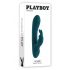 Playboy Rabbit - Rechargeable, waterproof vibrator with horn (turquoise)