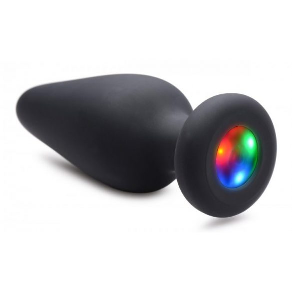 Booty Sparks - silicone luminous anal plug (black)