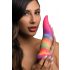 Rainbow Glow Silicone Dildo - 21cm 