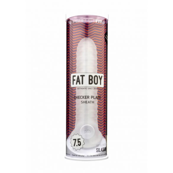 Fat Boy Checker Box - Penis Sleeve (19cm) - Milky White 