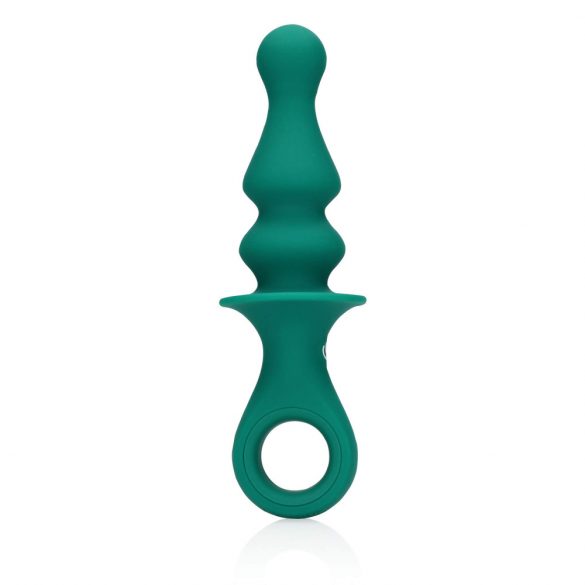 Loveline - Rechargeable, Beaded Anal Vibrator (Green) 