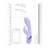 Loveline - Rechargeable bunny vibrator with tickle lever (purple)