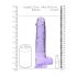 REALROCK - Transparent Realistic Dildo - Purple (22cm) 