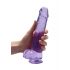 REALROCK - Transparent Realistic Dildo - Purple (22cm) 