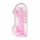 REALROCK - Transparent Realistic Dildo - Pink (22cm) 